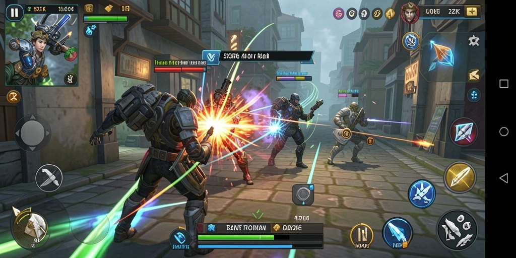 Tampilan gameplay 8ZK yang memukau dan strategis.