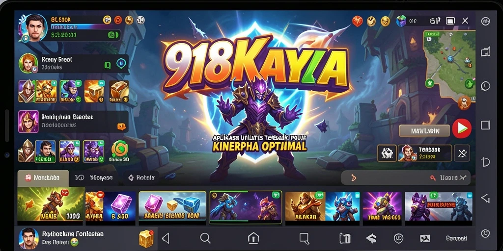 Tampilan antarmuka pengguna 918KAYA yang menarik dan intuitif.