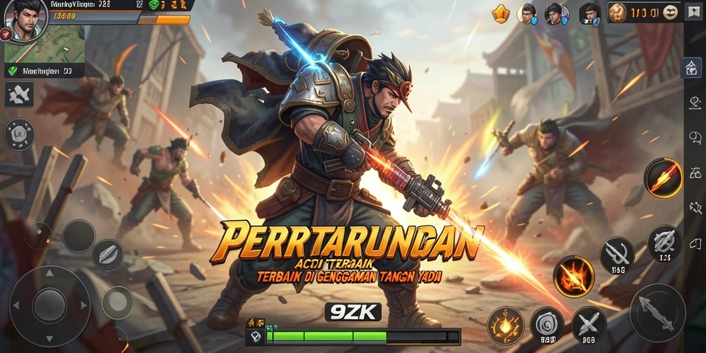 Screenshot yang menunjukkan aksi seru dalam permainan 9ZK.