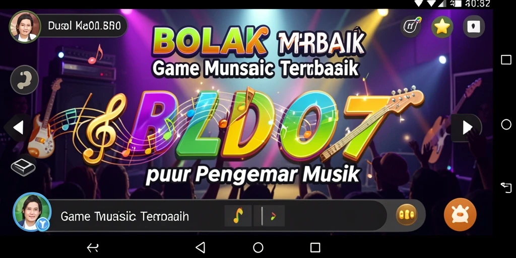 Tampilan gameplay <strong>BOLA07</strong> dengan berbagai lagu dan tantangan musik.