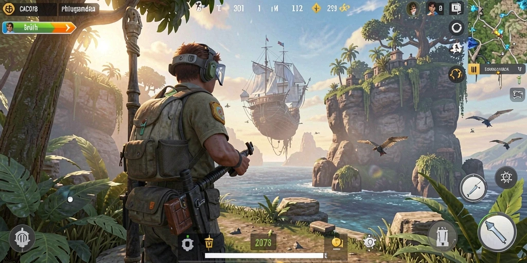 Tampilan gameplay CACOR78 yang menakjubkan dalam dunia terbuka.