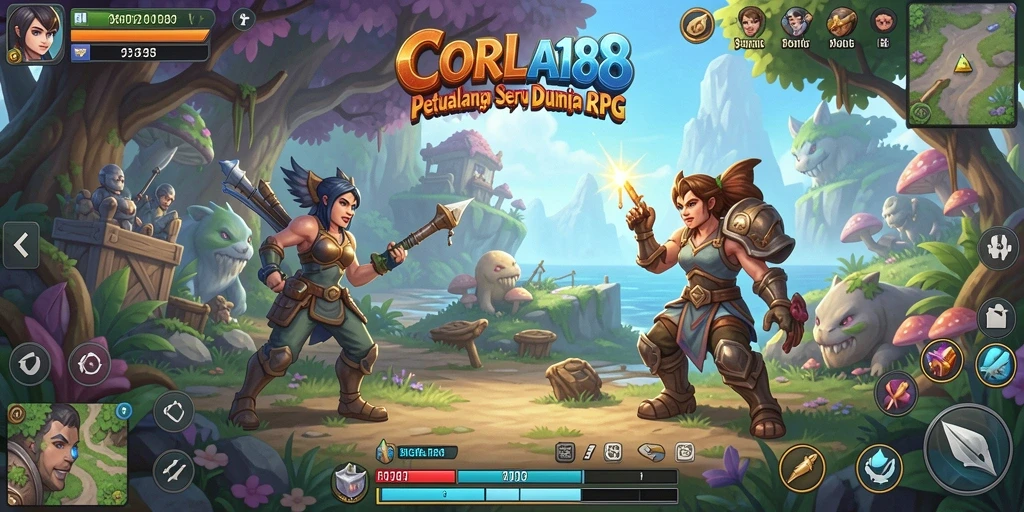 Gameplay menarik dalam CORLA188 dengan petualangan RPG yang seru.