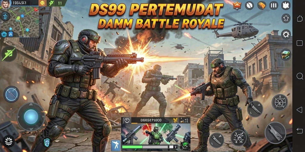 Gameplay seru DS99 dalam pertempuran Battle Royale yang intens.