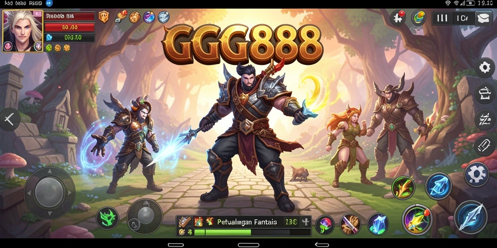 Tampilan gameplay GGG888 yang memikat dalam petualangan RPG.