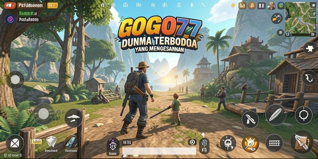 Screenshot GOGO77 menampilkan gameplay Open World yang dinamis.