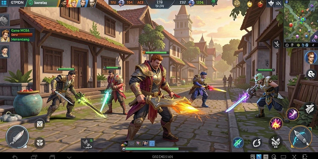 Tampilan gameplay seru dari GTPIDN di arena MOBA.