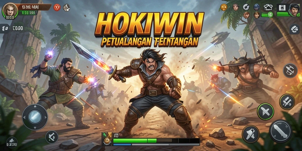 Tangkapan layar menampilkan aksi seru dalam HOKIWIN.