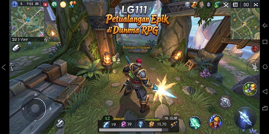 Tampilan gameplay LG111 yang menakjubkan di dunia RPG.