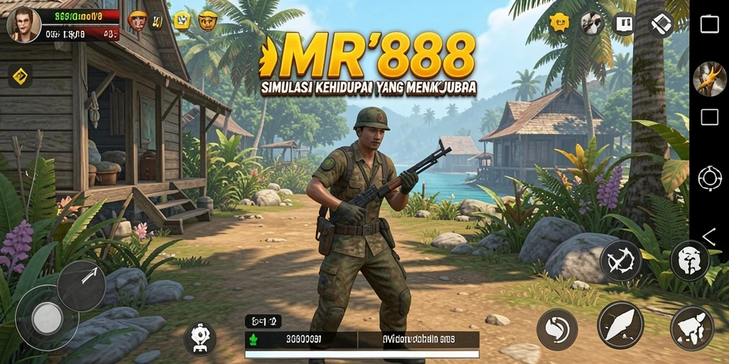 Tampilan menarik dari gameplay simulasi kehidupan di MR888.