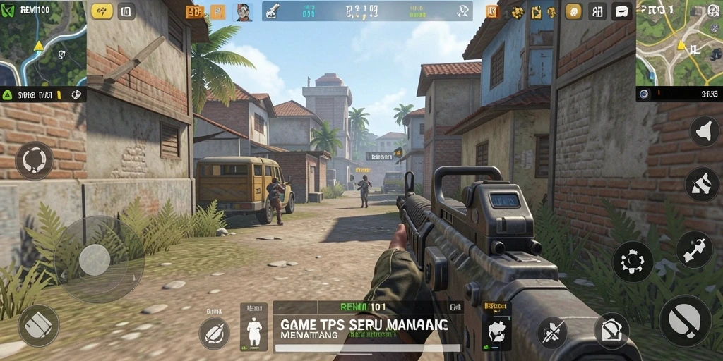 Tangkapan layar REMI101 dengan aksi seru dalam gameplay TPS.
