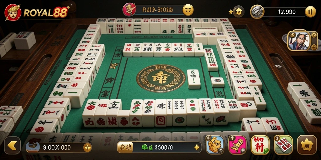 Screenshot utama ROYAL88 yang menampilkan tantangan Mahjong yang seru.