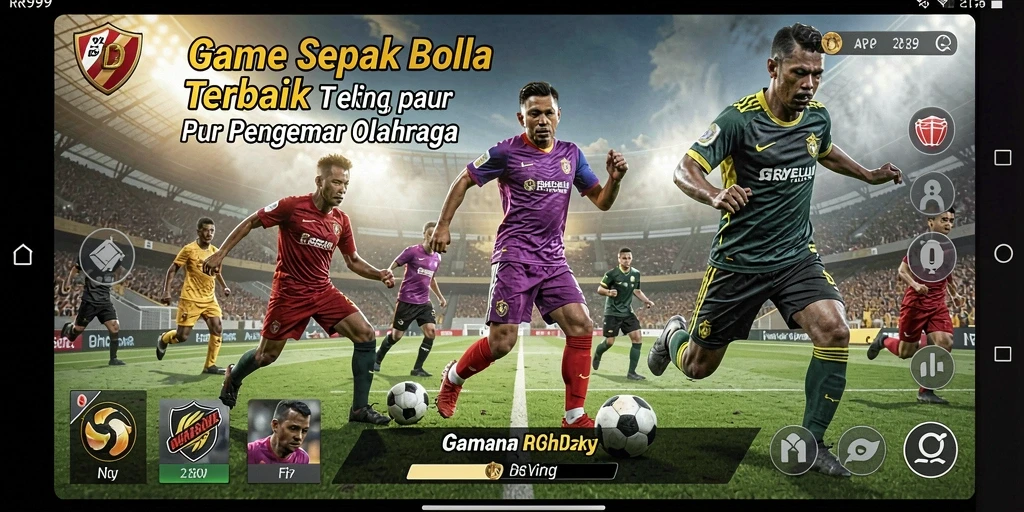 Tampilan gameplay intens di RR999 dengan aksi sepak bola yang menegangkan.