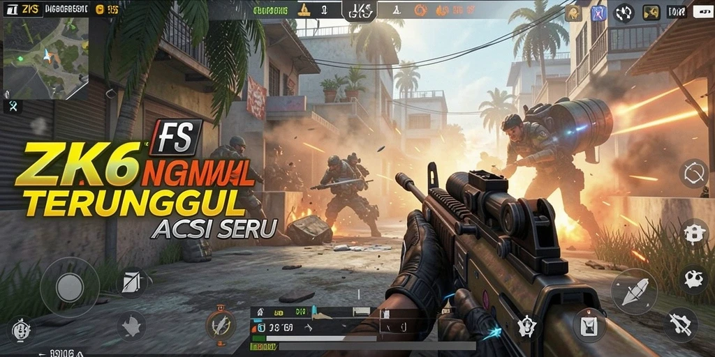 Tampilan menarik dari gameplay di ZK6 dengan pertempuran intens.